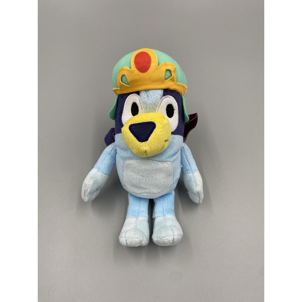 Bluey Friends 8" Stuffed Animal Royal Princess Bluey Plush Dog with Cape & Crown